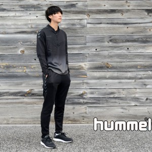 ヒュンメル hummelチームハーフジップジャッケット・テックパンツトレーニングシャツ 上下セット(HAT2082H HAT8082)