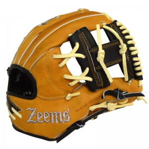 ジームス Zeems 限定 軟式グラブ 三方親 内野手用 Zeems型ロゴ 野球 軟式 グローブ グラブ 一般  24AW(KG-24ZSBN-ZEEMS-SI)