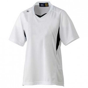 ミズノ MIZUNOゲームシャツ(レディース ソフトボール) (09ホワイト×ブラック)ソフトボール ウェア(12jc4f7009)