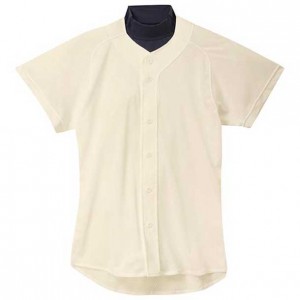 ミズノ MIZUNOシャツ オープンタイプ (49D.アイボリー)野球 ウェア ユニフォームシャツ(12jc5f4049)