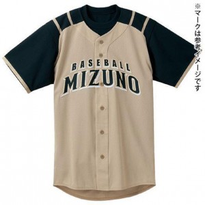 ミズノ MIZUNOシャツ(北海道日本ハムファイターズ型 オープンタイプ メッシュ)(ビジター)(野球) (50ゴールド×ブラック)野球 ウェア ユニフォームシャツ(52MW08250)