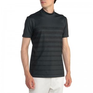 ミズノ MIZUNOソーラーカット半袖モックネックシャツ (驚着極涼/メンズ) ゴルフ ウエア トップス 半袖シャツ (E2MA2005)