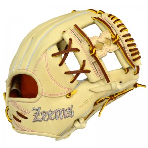 ジームス Zeems 限定 軟式グラブ 三方親 内野手用 Zeems型ロゴ 野球 軟式 グローブ グラブ 一般 24SS(SV-528CBN-ZEEMS-SI)