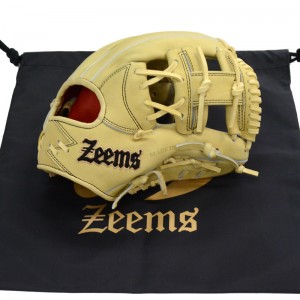 ジームス Zeems 硬式グラブ ユースモデル 内野手用 ZEEMS型ロゴ グラブ袋付 野球 硬式 グラブ グローブ ユース 中学 22AW(ZY-20D-ZEEMS)